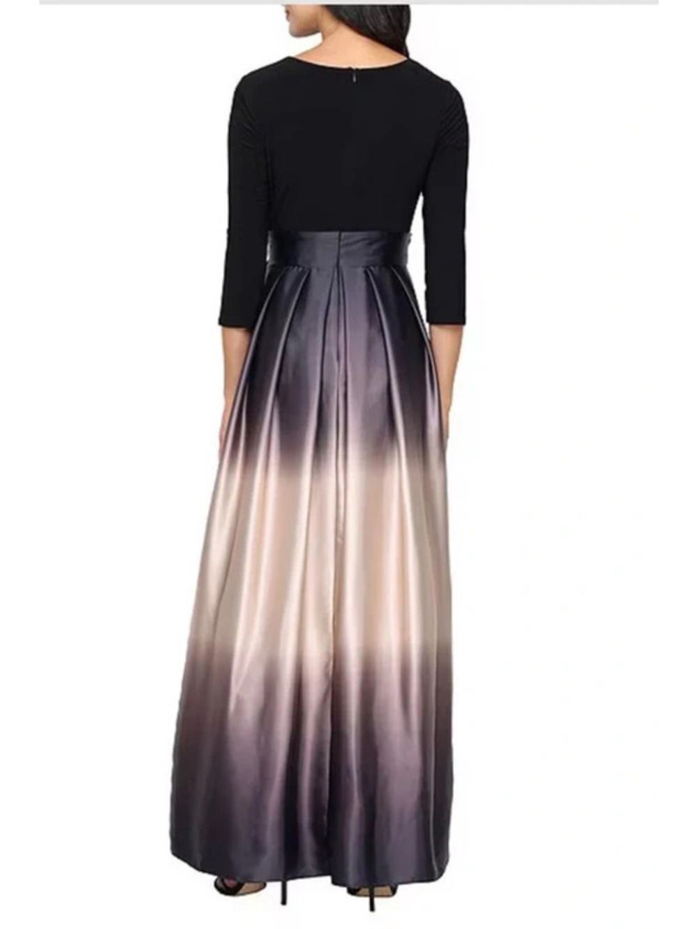 Long Satin Ombre Dress - Picture 2 of 13